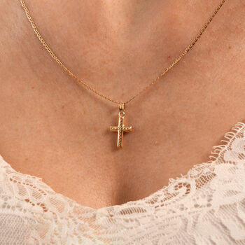 Kreuz-Anh&auml;nger, 585 Gelbgold