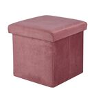Faltbare Aufbewahrungsbox, als Hocker geeignet, 31x31x31cm, Rosa image number 1