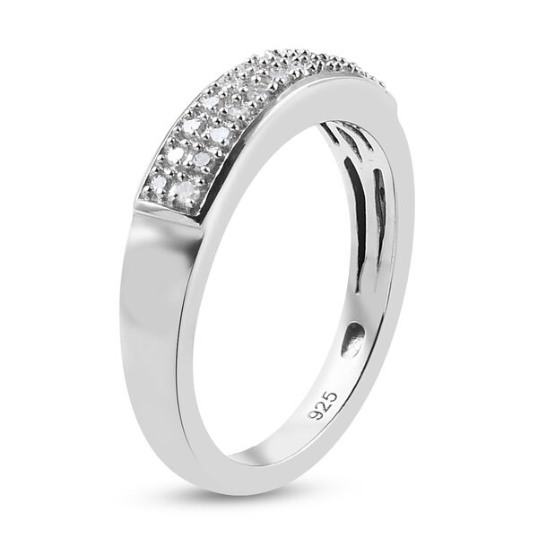 Diamant Ring 925 Silber platiniert  ca. 0,15 ct image number 5