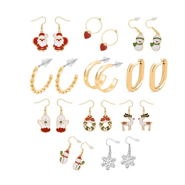 Wei&szlig;e Muschelkernperle, Kunststoff Perle Schmuckset Legierung, Legierung emailliert, Legierung Std Gelb image number 5