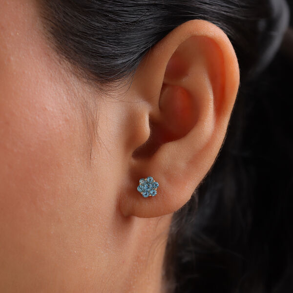 AA Santamaria Aquamarin-Ohrstecker, 375 Gelbgold ca. 0.56 ct image number 3