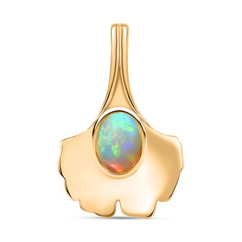 AA Nat&uuml;rlicher, &auml;thiopischer Welo Opal Anh&auml;nger 925 Silber vergoldet ca. 0,53 ct.