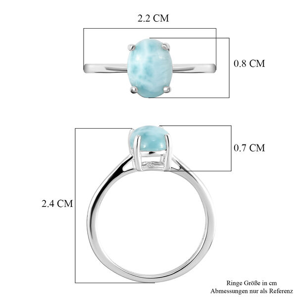 Larimar-Ring, 925 Silber  ca. 1,48 ct image number 6