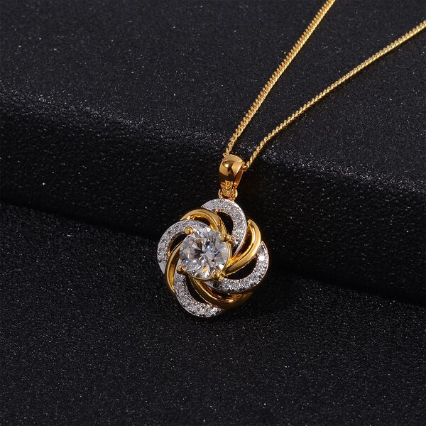 Moissanit Anh&auml;nger mit 45cm Kette - 0,92 ct. image number 2