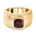Roter Granat Ring, Reines Messing, goldfarben (Größe 17.00) ca. 2.67 ct