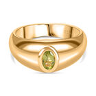 AA Natürlicher Peridot Ring, 925 Silber Gelbgold Vermeil, (Größe 20.00) ca. 0.41 ct image number 0