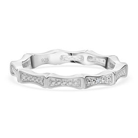 Weißer Diamant Ring, 925 Silber Gelbgold Vermeil, (Größe 21.00)