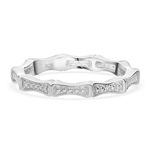 Weißer Diamant Ring, 925 Silber Gelbgold Vermeil, (Größe 21.00) image number 0