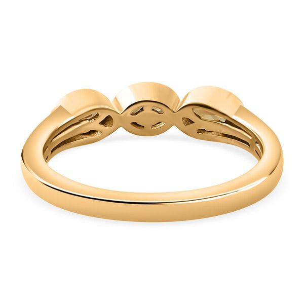 AA natürlicher, goldener Tansanit und Diamant-Ring - 0,52 ct. image number 6