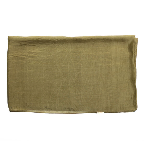 Satin Seiden Schal, Olivgr&uuml;n image number 5