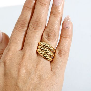 3er-Set strukturierte Stacking-Ringe