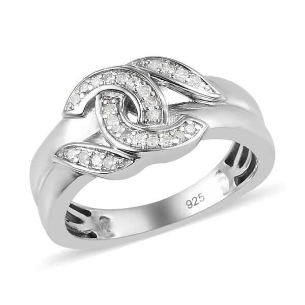 Diamant Ring 925 Silber platiniert  ca. 0,15 ct image number 4