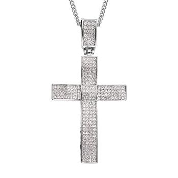 Wei&szlig;er Kristall-Anh&auml;nger mit Kette - 10 ct.