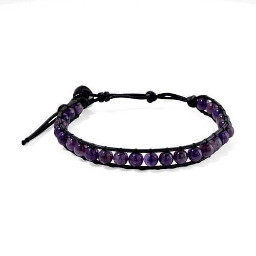 Afrikanischer Amethyst Armband ca. Flexibles cm ca. 35,00 ct. image number 0