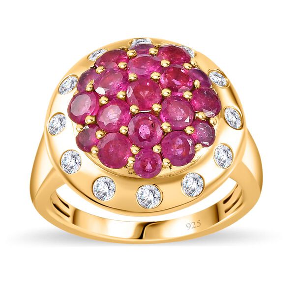Afrikanischer Rubin und Zirkon-Ring - 3,59 ct. image number 4