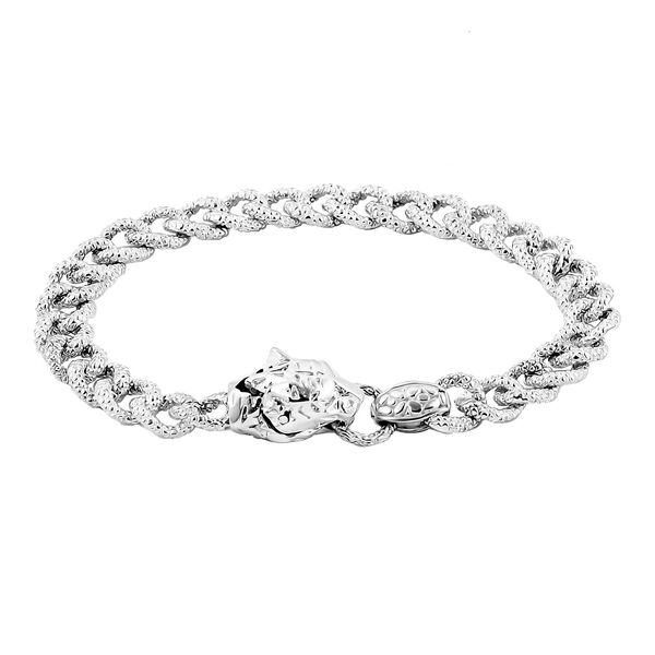 Royal Bali - Panther-Motiv-Armband, 925 Silber, ca. 19 cm ca. 25.39g image number 3