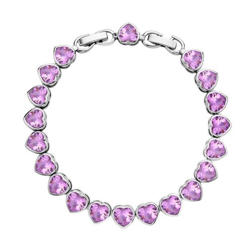 Rosa Zirkonia-Armband, 19 cm - 10 ct. image number 0