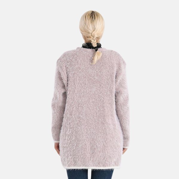 Kuschelweicher, langer &Uuml;bergangs-Cardigan mit 2 Taschen, gestrickt, Beige image number 2