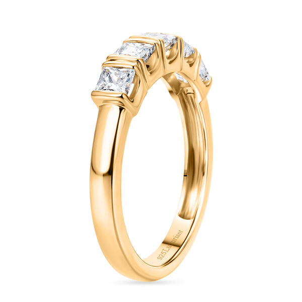 LUXURIANT DIAMOND - Lab Grown Diamant SI-GH Ring 925 Silber 750 Gelbgold vermeil (Gr&ouml;&szlig;e 17.00) (10-15 Werktage Lieferzeit) ca. 1.00 ct image number 4