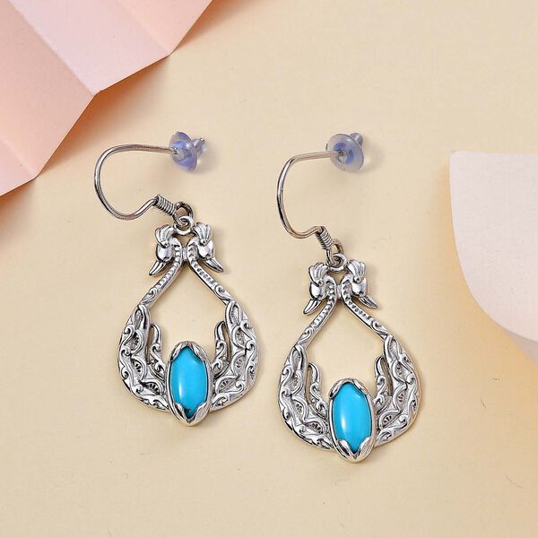 Sleeping Beauty Türkis Ohrringe - 2,30 ct. image number 2