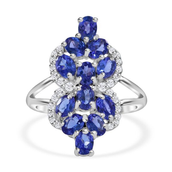 Tansanit und Zirkon Ring - 2,41 ct.