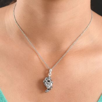 Muonionalusta Meteorit Anh&auml;nger 925 Silber rhodiniert ca. 27.64 ct