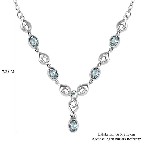Himmelblaue Topas-Halskette, 45 cm - 2,81 ct. image number 6