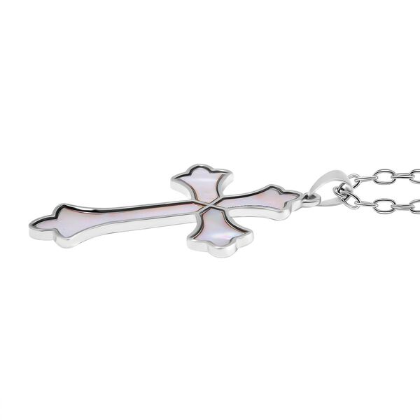 Kokosnuss-Muschel Kreuz Anh&auml;nger mit Kette image number 3