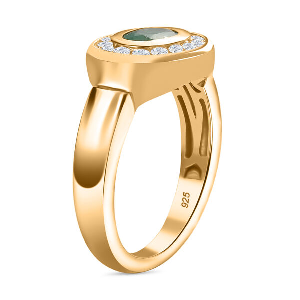 Kagem sambischer Smaragd und Zirkon-Ring - 1,24 ct. image number 5