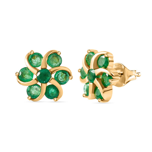 AA Kagem sambischer Smaragd Ohrringe - 1,54 ct.