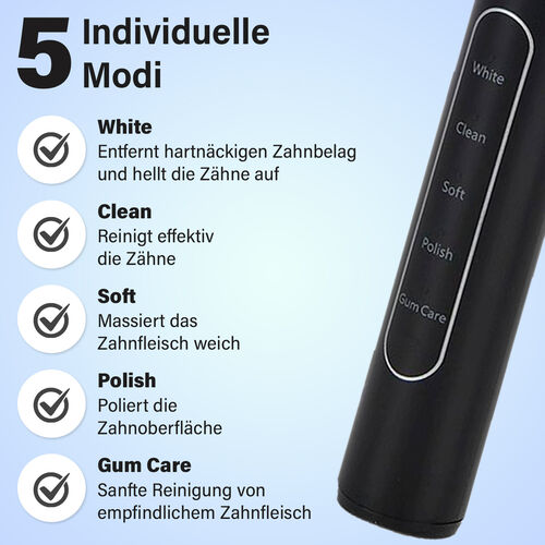 2er-Set Mundreinigung, Zahnbürste und Mundspülung, schwarz image number 1
