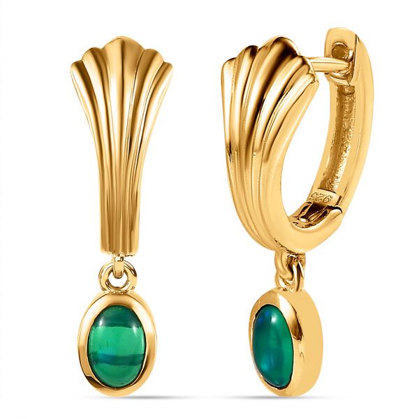 AA gr&uuml;ne, &auml;thiopische Welo Opal-Ohrringe - 0,54 ct. image number 6