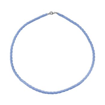 Apatit Halskette ca. 45 cm 925 Silber ca. 35.75 ct