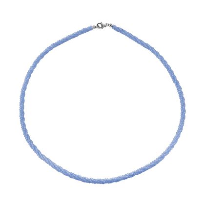 Apatit Halskette ca. 45 cm 925 Silber ca. 35.75 ct