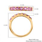 Ilakaka Rosa Saphir (Fissure gefüllt) Ring, 925 Silber vergoldet (Größe 19.00) ca. 1.30 ct image number 6