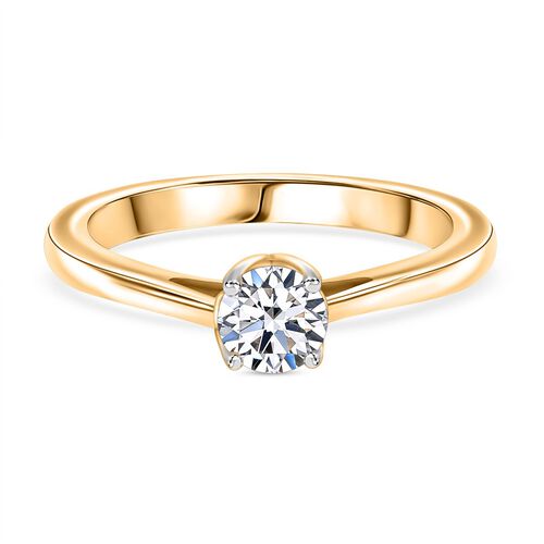 LUXURIANT DIAMOND - Lab Grown Diamant VS-EF SGL zertifiziert Ring 925 Silber Gelbgold Vermeil (Größe 20.00) ca. 0.50 ct image number 0