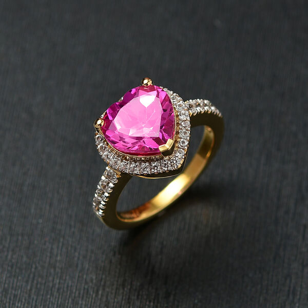 D'Joy Labor Rosa Saphir und Zirkon Ring - 5 ct. image number 2