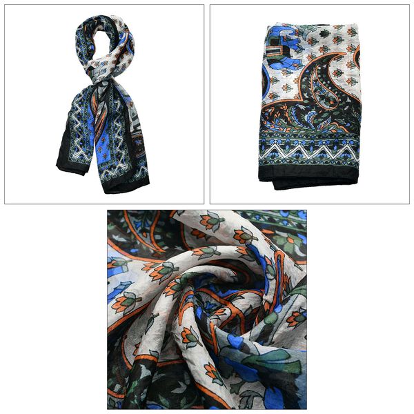 Schal aus Seide, schwarz image number 6