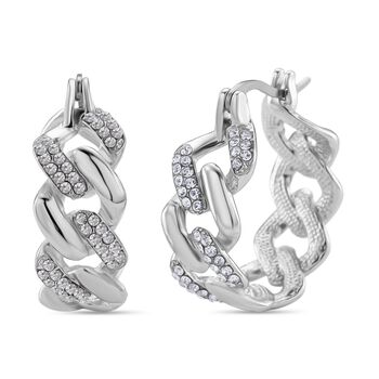 Wei&szlig;er Kristall Ohrringe Nickelfreies Messing Standard