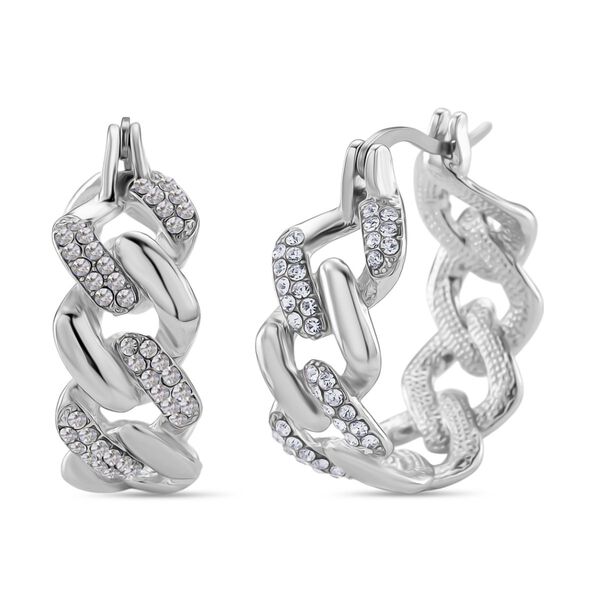 Wei&szlig;er Kristall Ohrringe Nickelfreies Messing Standard