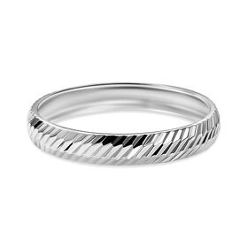 Strukturierter Bandring in 950 Platin