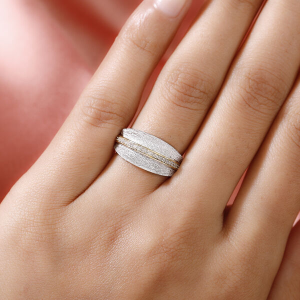 Diamant Ring 925 Silber platiniert  ca. 0,15 ct image number 3