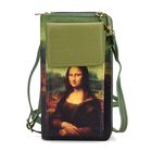MUSEUM COLLECTION - Crossbody-Bag mit Mona Lisa Leonardo da VincI, RFID-Schutz, Größe 20x11x2 cm, Grün