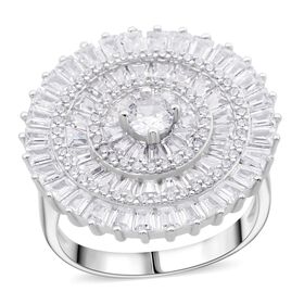 Lustro Stella Weißer Zirkonia Ring 925 Silber rhodiniert (Größe 20.00)