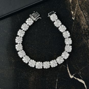 D'Joy Moissanit Armband ca. 19 cm 925 Silber rhodiniert ca. 17,12 ct.