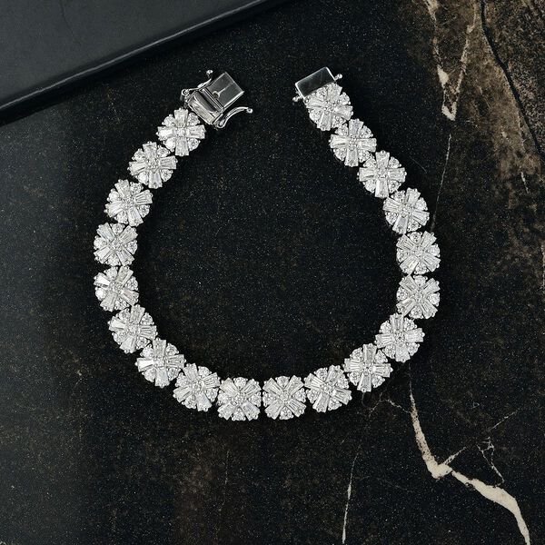 D'Joy Moissanit Armband ca. 19 cm 925 Silber rhodiniert ca. 17,12 ct. image number 2