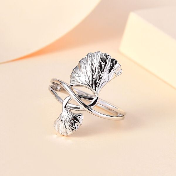 GP Italian Garden Kollektion- Blatt- und Kanchanaburi blauer Saphir-Ring image number 2