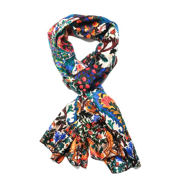 Printed silk scarves with seven chkara gem stone bracelet 100% Silk Size-50x170 cms, Amethyst Bracelet Bracelet Bracelet Size: 63.5 (Dia.) Cm image number 7