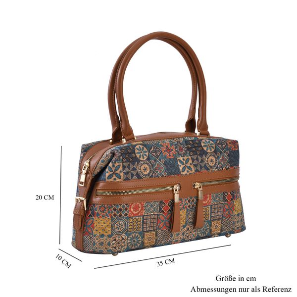 Handtasche aus Naturkork mit RFID-Schutz, Bunt image number 7