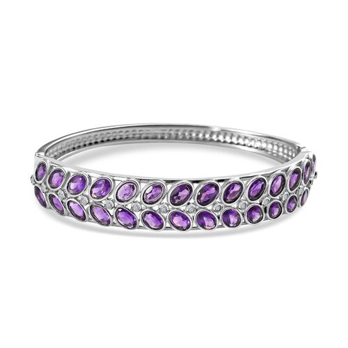 Afrikanischer Amethyst und Zirkon-Armreif, 19 cm - 12,20 ct. image number 0